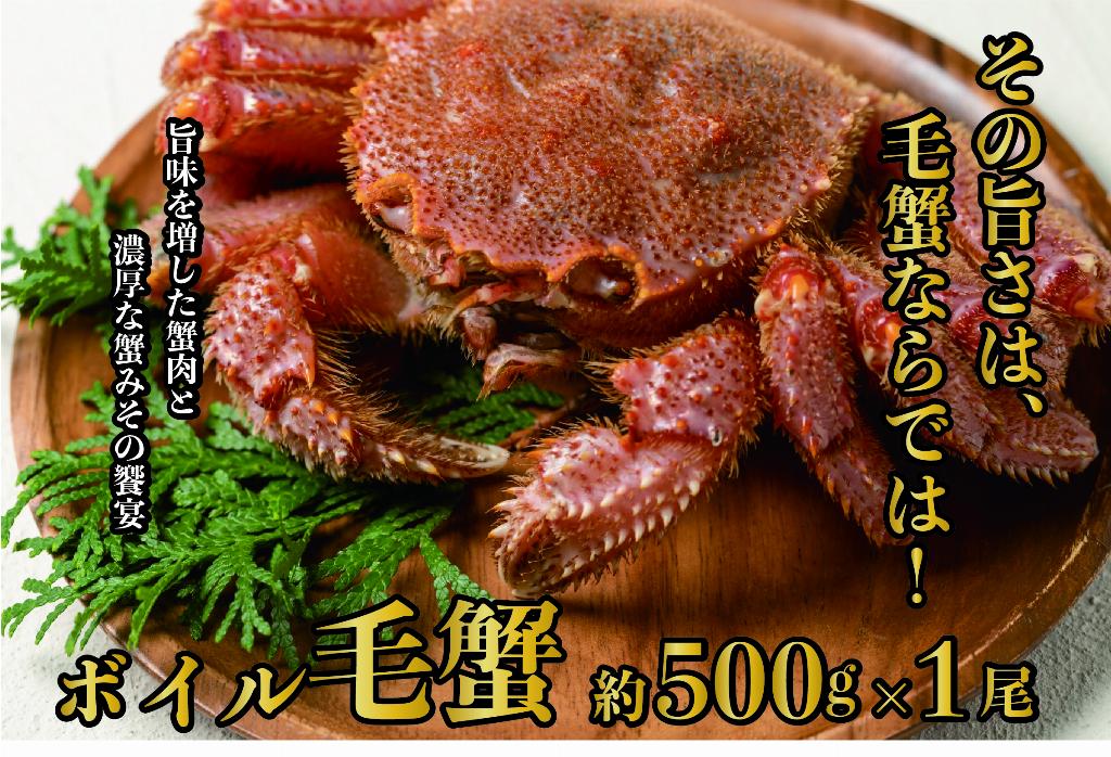 ボイル毛蟹 約500g×1尾